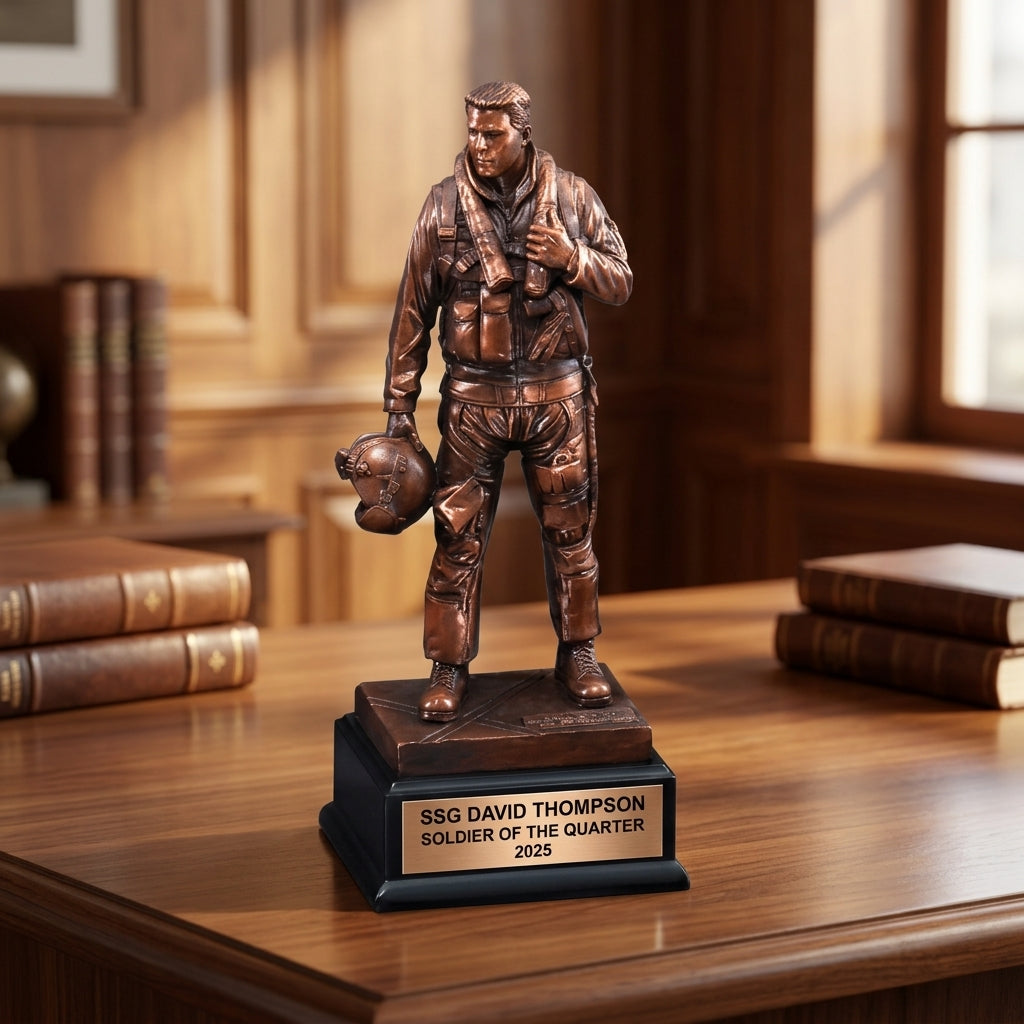 Military Award Trophy | Personalized | Custom Engraved | Retirement Gift | Promotion | Service Recognition | Veterans Day | Memorial Day - View 5