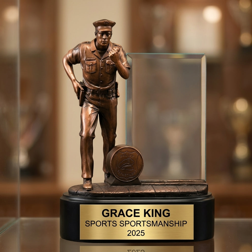 Personalized | Police / Law Enforcement Award | Custom Engraved | Police Officer | Law Enforcement | Custom Trophy | Engraved Award - View 1