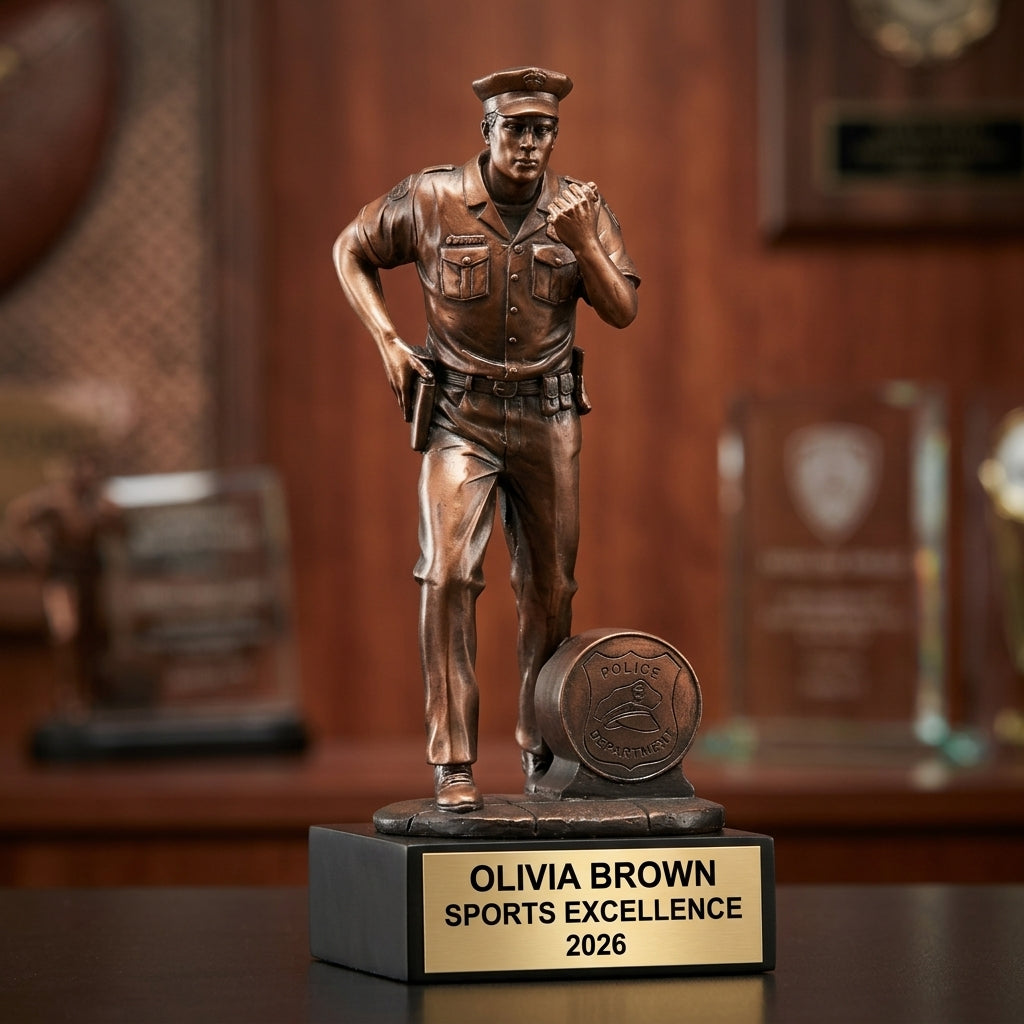 Personalized | Police / Law Enforcement Award | Custom Engraved | Police Officer | Law Enforcement | Custom Trophy | Engraved Award - View 3