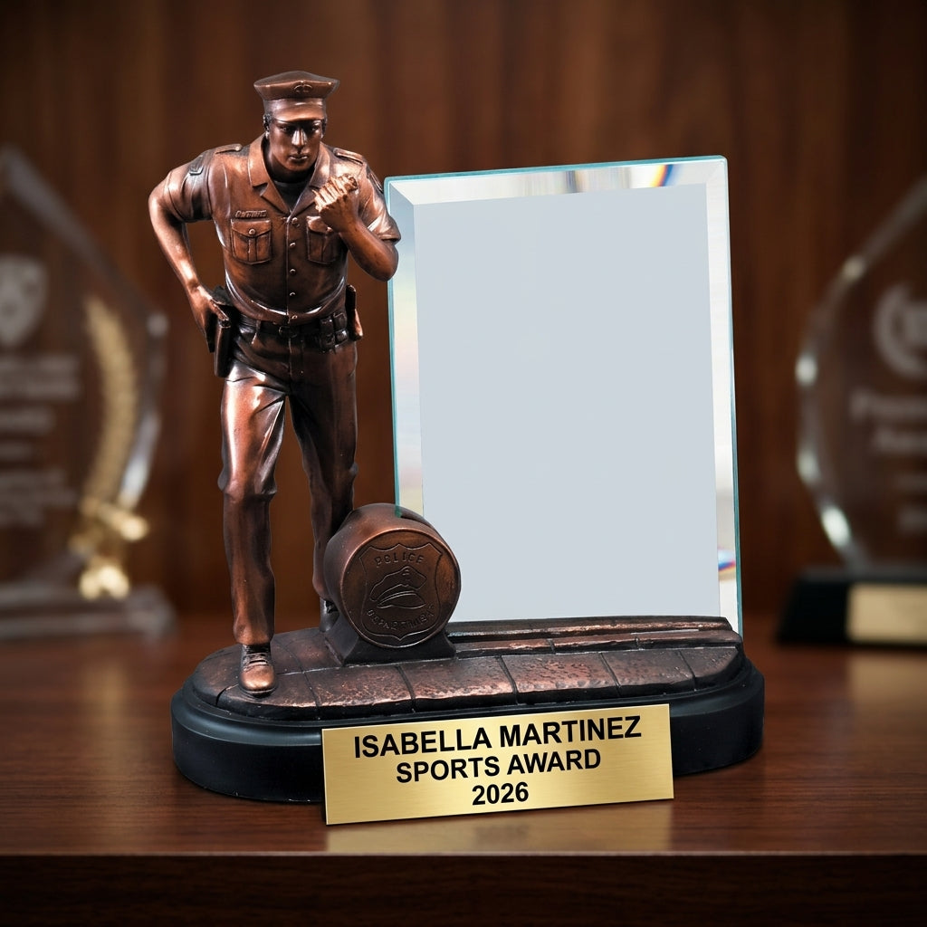 Personalized | Police / Law Enforcement Award | Custom Engraved | Police Officer | Law Enforcement | Custom Trophy | Engraved Award - View 4