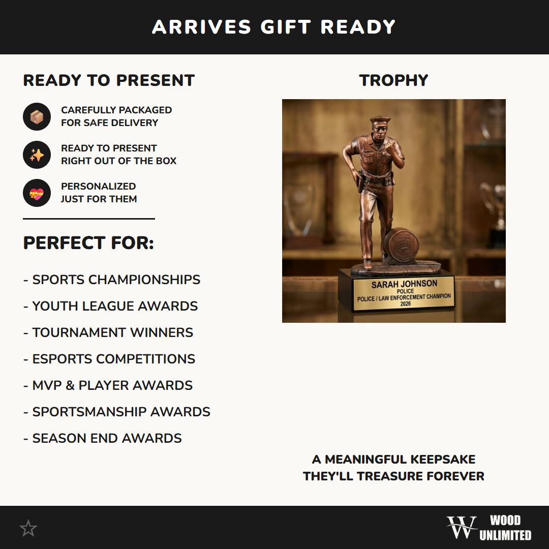 Personalized | Police / Law Enforcement Award | Custom Engraved | Police Officer | Law Enforcement | Custom Trophy | Engraved Award