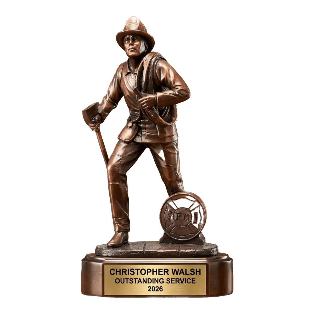 Personalized First Responder Award Trophy - Custom Laser Engraved Recognition Gift