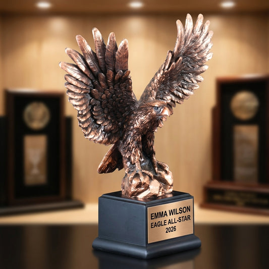 Eagle Award | Personalized Trophy | Custom Engraved | Eagle Gift | Achievement Award | Team Banquet Trophy | American Eagle - View 1