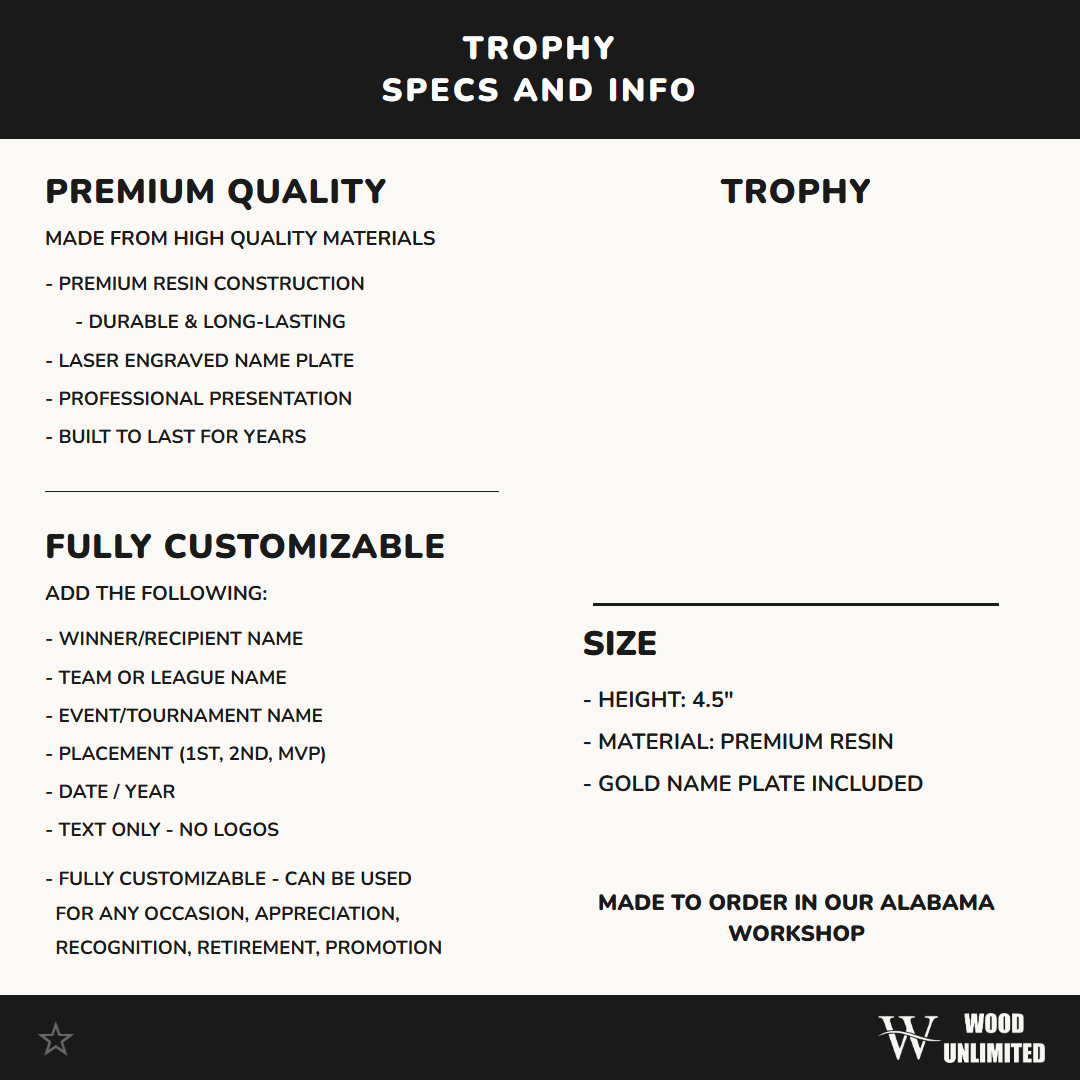 Personalized Public Service Eagle Trophy - Custom Laser Engraved Recognition Award