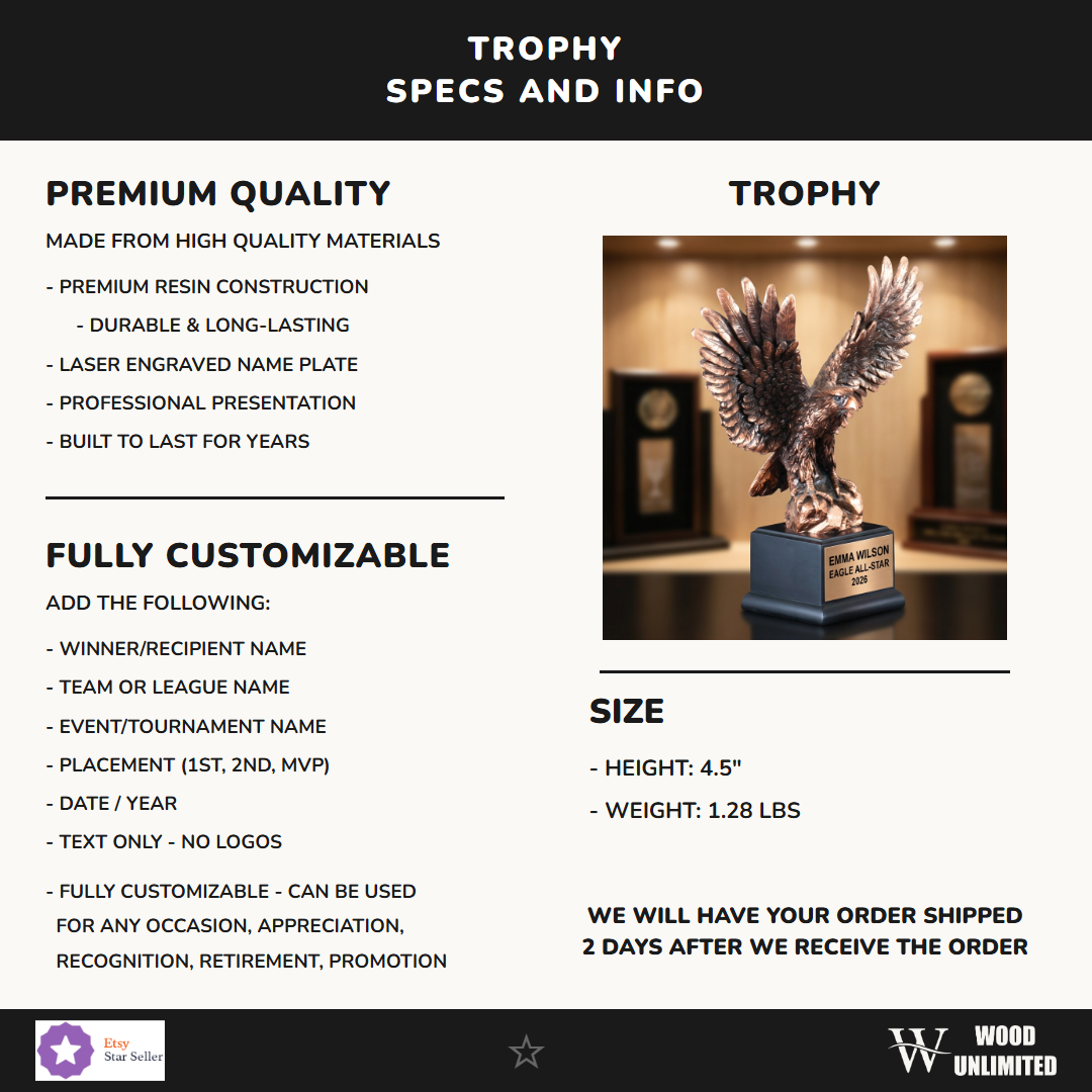 Eagle Victory Resin Trophy 4"