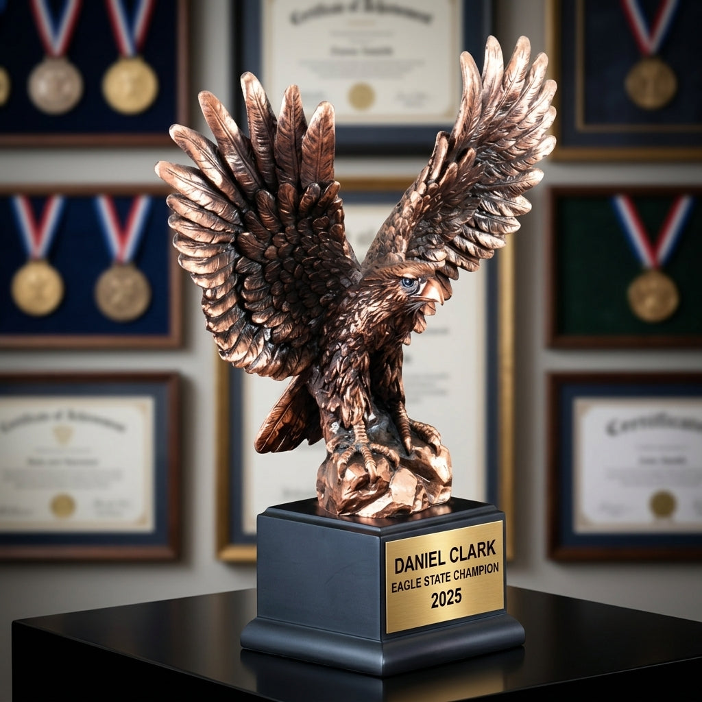 Personalized | Eagle Award | Custom Engraved | Eagle Trophy | Custom Eagle | Engraved Award | Patriotic Gift | Military Award - View 3