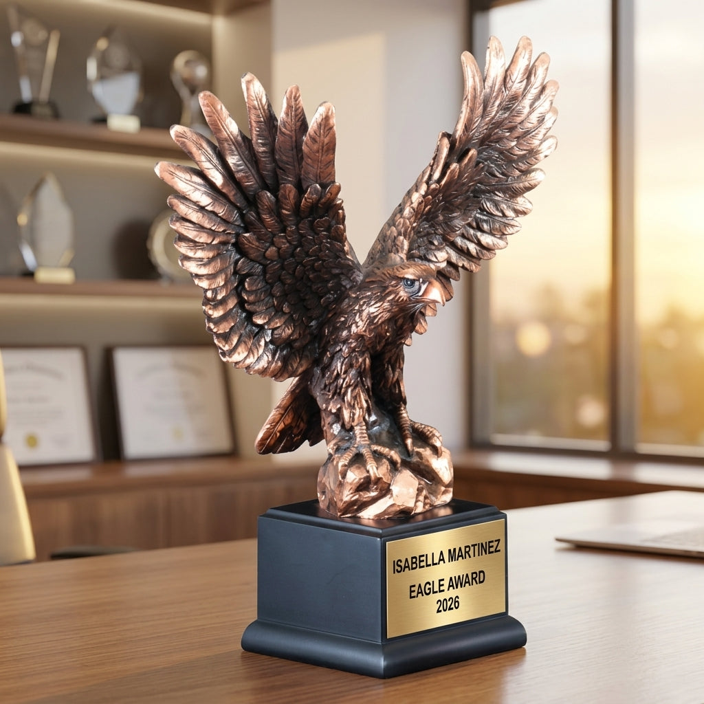 Personalized | Eagle Award | Custom Engraved | Eagle Trophy | Custom Eagle | Engraved Award | Patriotic Gift | Military Award - View 5