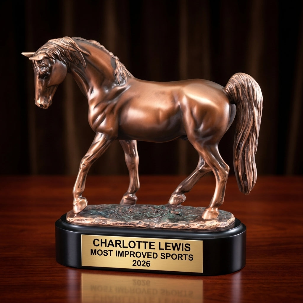 Personalized | Equestrian Award | Custom Engraved | Horse Trophy | Tennessee Walker | Personalized Horse | Engraved Trophy | Rider Gift - View 2