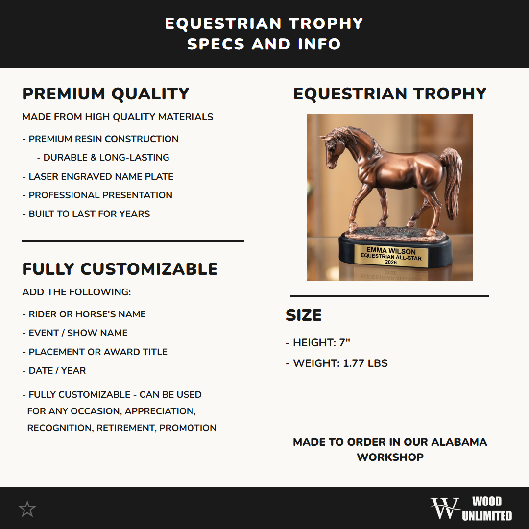 Personalized | Equestrian Award | Custom Engraved | Horse Trophy | Personalized Horse | Riding Award | Horse Show | Trainer Gift