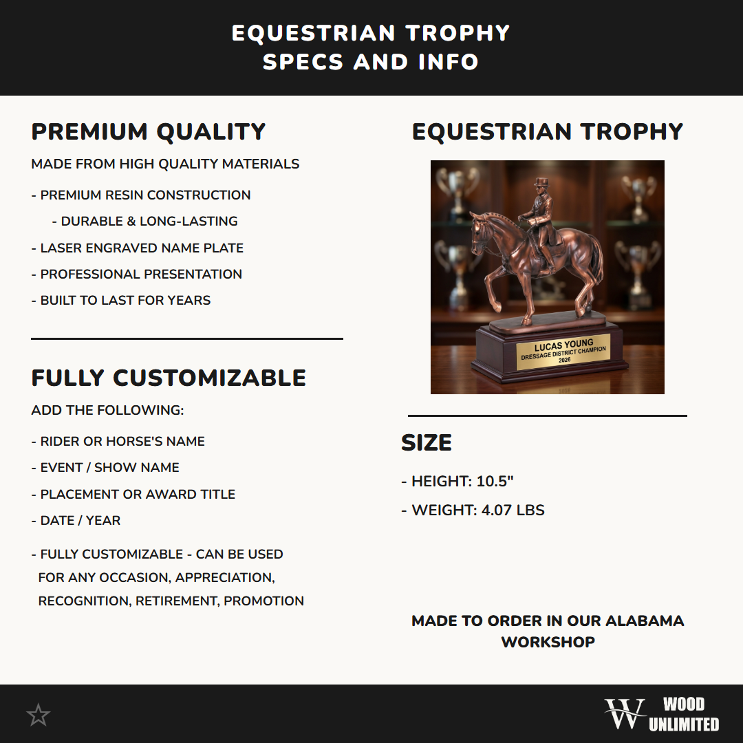 Personalized | Dressage Award | Custom Engraved | Dressage Trophy | Equestrian Award | Horse Riding | Personalized Engraved | Custom Horse