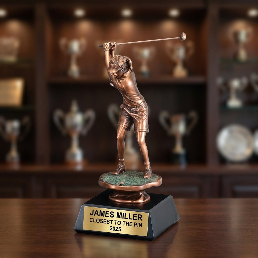 Personalized | Golf Award | Custom Engraved | Golf Trophy | Female Golfer | Personalized Award | Tournament Prize | Women's Golf - View 1