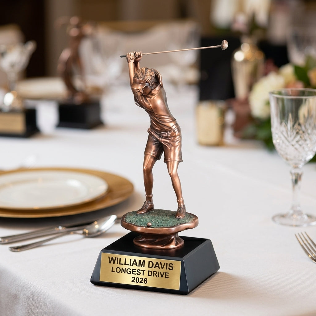 Personalized | Golf Award | Custom Engraved | Golf Trophy | Female Golfer | Personalized Award | Tournament Prize | Women's Golf - View 5