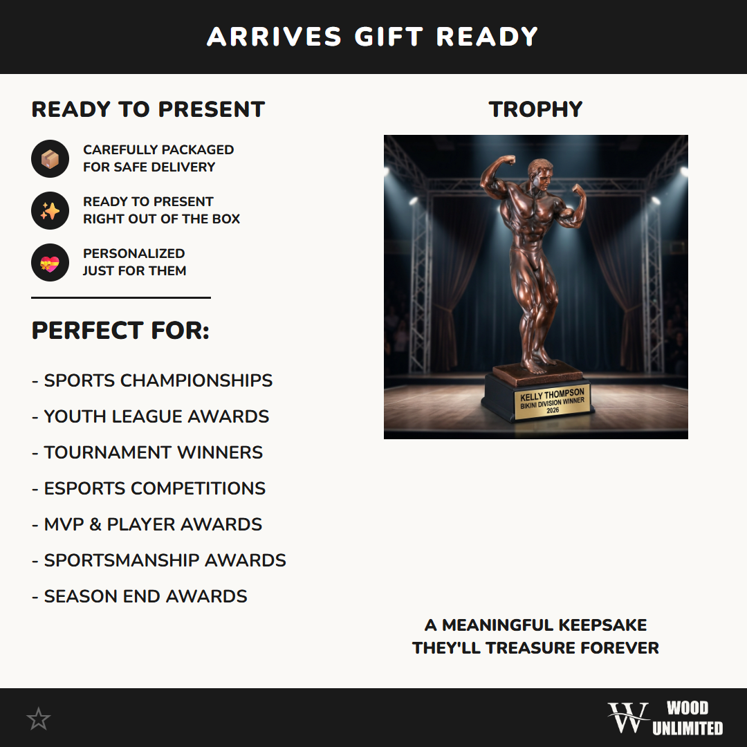 Personalized | Bodybuilding Award | Custom Engraved | Bodybuilding Trophy | Fitness Award | Engraved Bodybuilder | Custom Trophy
