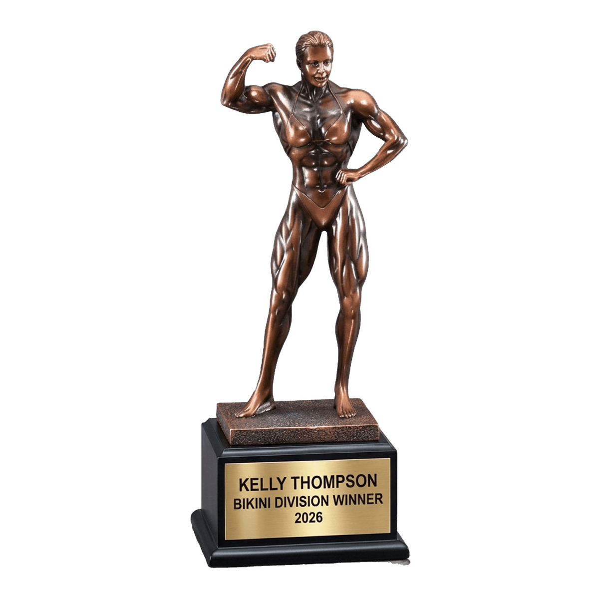 Personalized | Bodybuilding Award | Custom Engraved | Bodybuilding Trophy | Female Bodybuilder | Fitness Award | Personalized Trophy