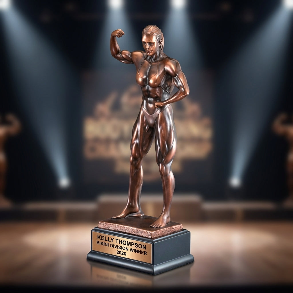 Bodybuilding Award Trophy | Personalized | Custom Engraved | Fitness Competition | Physique Champion | Gift for Bodybuilder - View 1