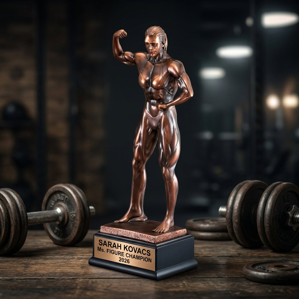 Bodybuilding Award Trophy | Personalized | Custom Engraved | Fitness Competition | Physique Champion | Gift for Bodybuilder - View 2