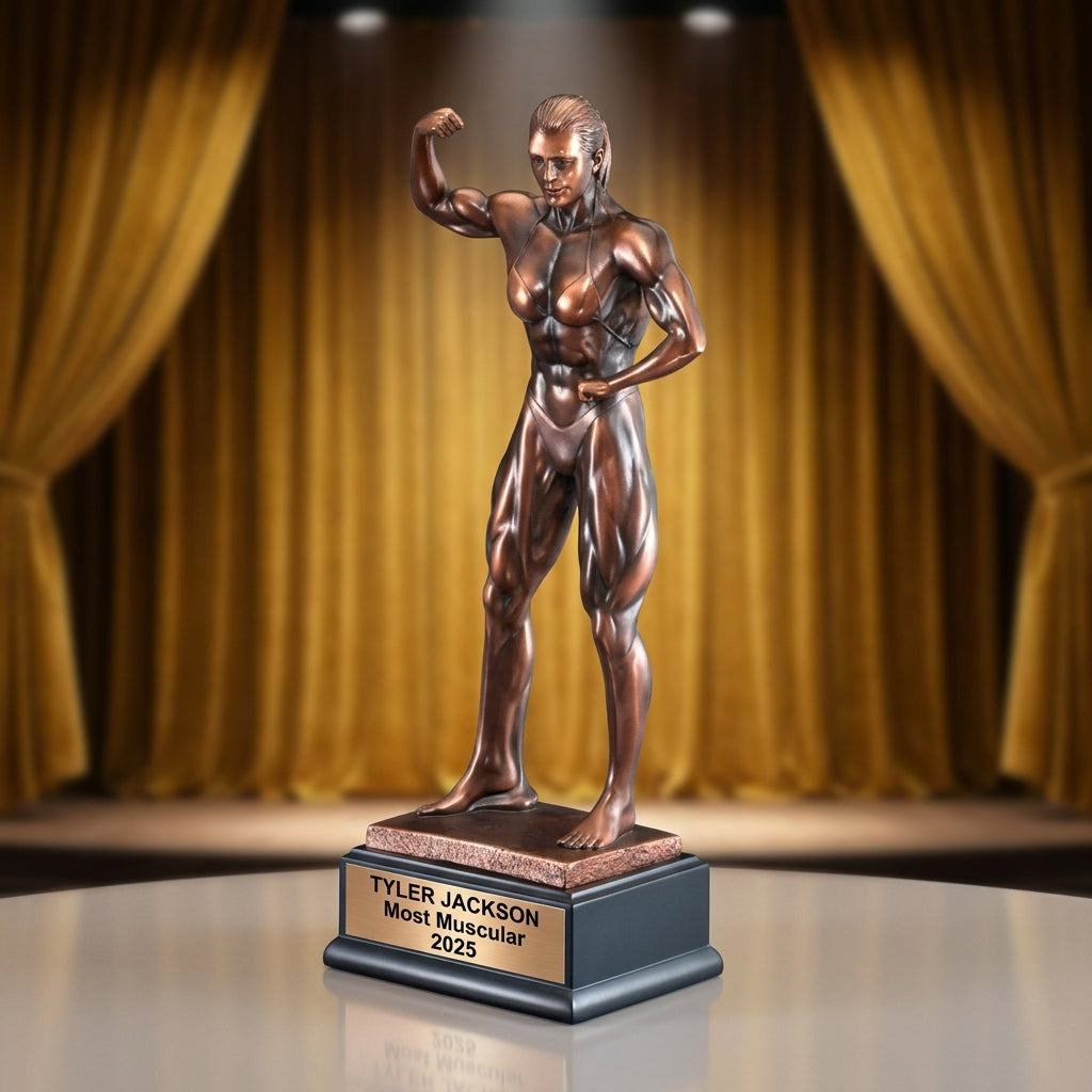 Bodybuilding Award Trophy | Personalized | Custom Engraved | Fitness Competition | Physique Champion | Gift for Bodybuilder - View 4