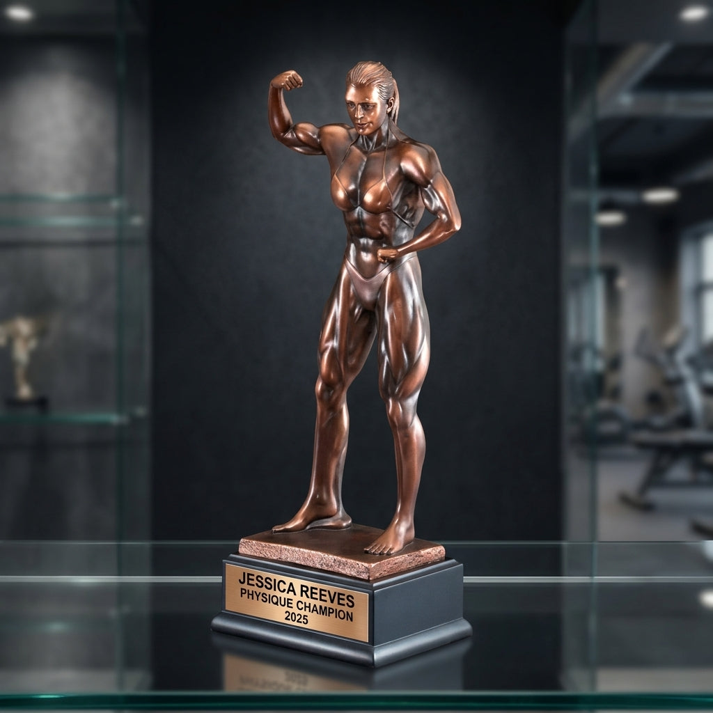 Bodybuilding Award Trophy | Personalized | Custom Engraved | Fitness Competition | Physique Champion | Gift for Bodybuilder - View 5