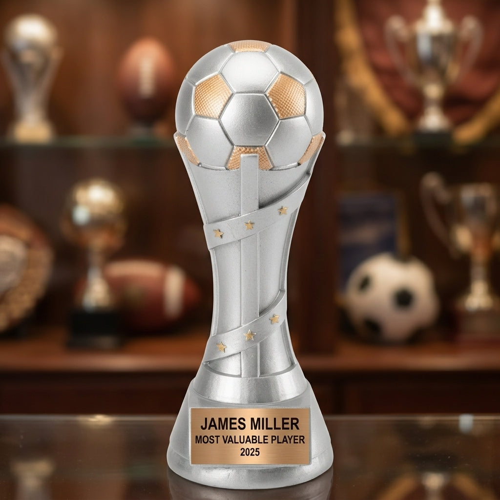 Soccer Trophy Award | Personalized | Custom Engraved | Soccer Gift | Team Awards | MVP Trophy | Soccer Coach Gift - View 1