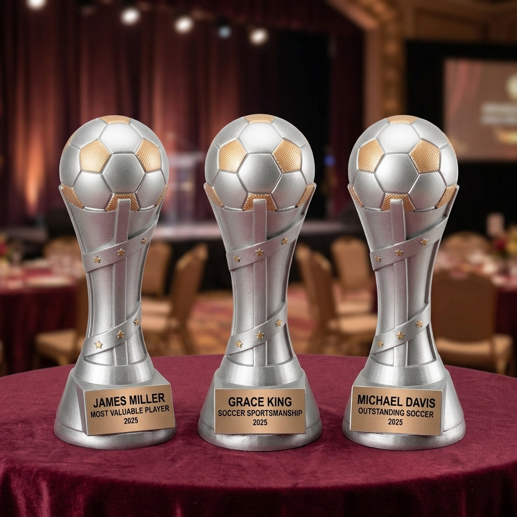 Soccer Trophy Award | Personalized | Custom Engraved | Soccer Gift | Team Awards | MVP Trophy | Soccer Coach Gift - View 6