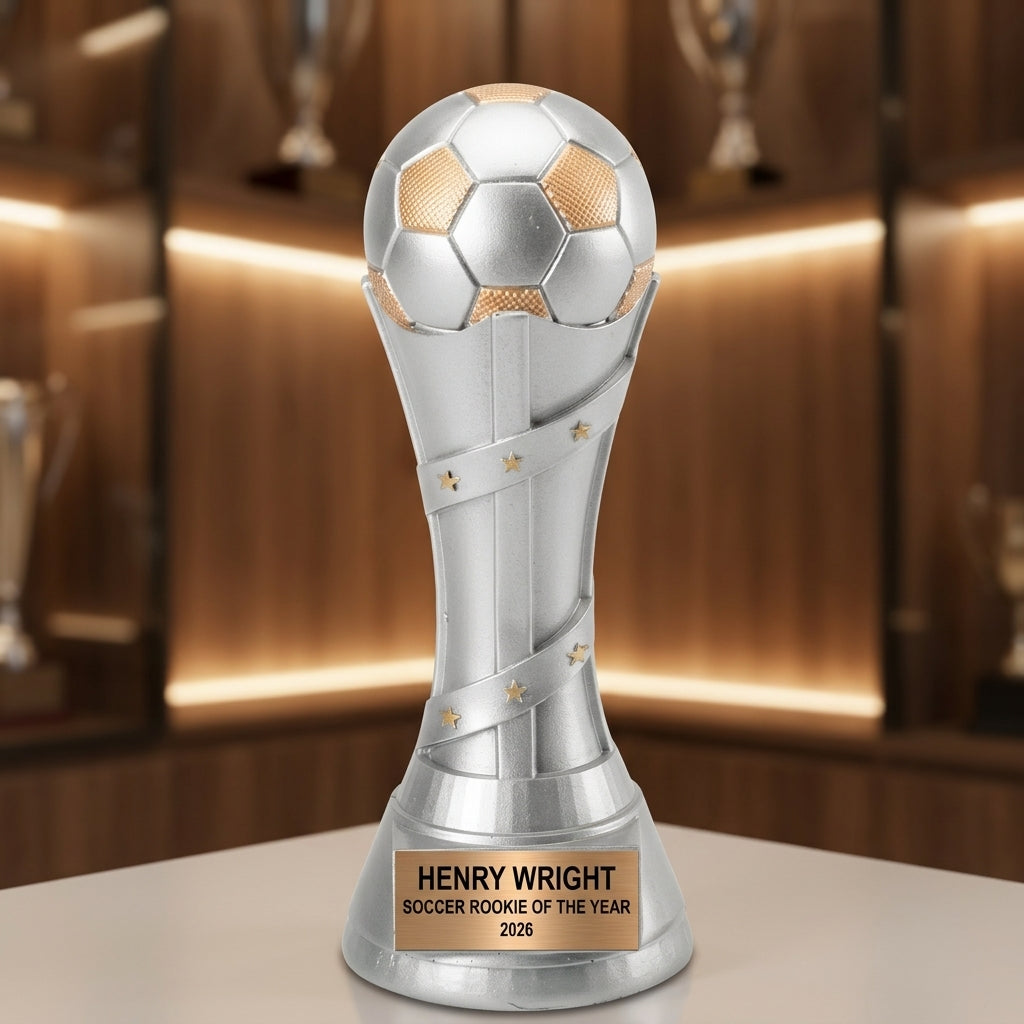 Soccer Trophy Award | Personalized | Custom Engraved | Soccer Gift | Team Award | MVP | Youth Soccer | Tournament Trophy - View 1