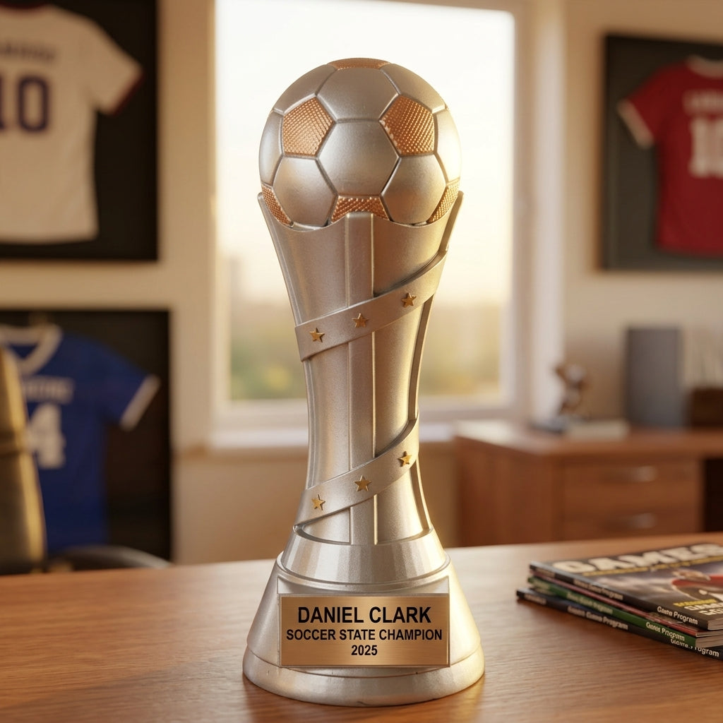 Soccer Trophy Award | Personalized | Custom Engraved | Soccer Gift | Team Award | MVP | Youth Soccer | Tournament Trophy - View 5