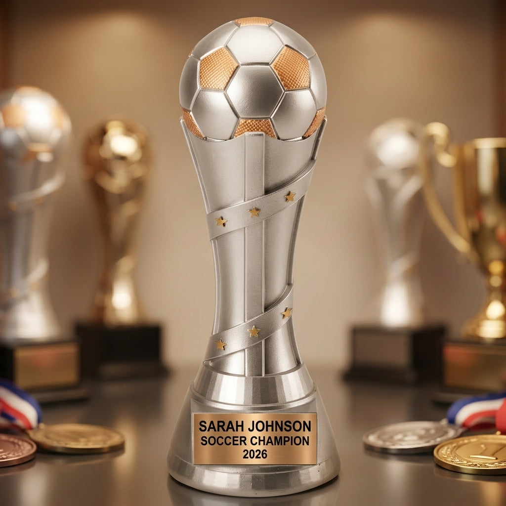 Soccer Trophy Award | Personalized | Custom Engraved | Soccer Gift | MVP Award | Soccer Coach Gift | Team Award | Soccer Tournament - View 1