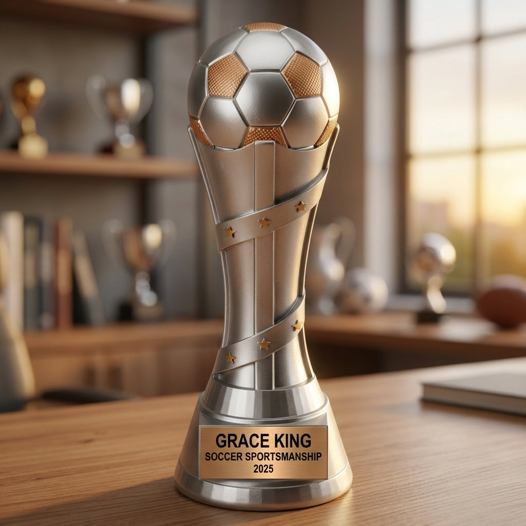Soccer Trophy Award | Personalized | Custom Engraved | Soccer Gift | MVP Award | Soccer Coach Gift | Team Award | Soccer Tournament - View 5