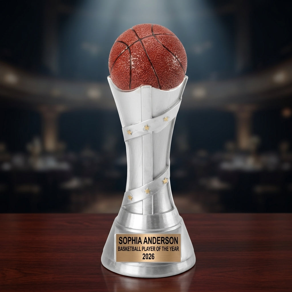 Basketball Trophy Award | Personalized | Custom Engraved | Basketball Gift | Team Award | Coach Gift | Basketball Tournament Award - View 2