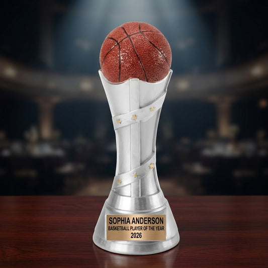 Basketball Trophy Award | Personalized | Custom Engraved | Basketball Gift | Team Award | Coach Gift | Basketball Tournament Award - View 2
