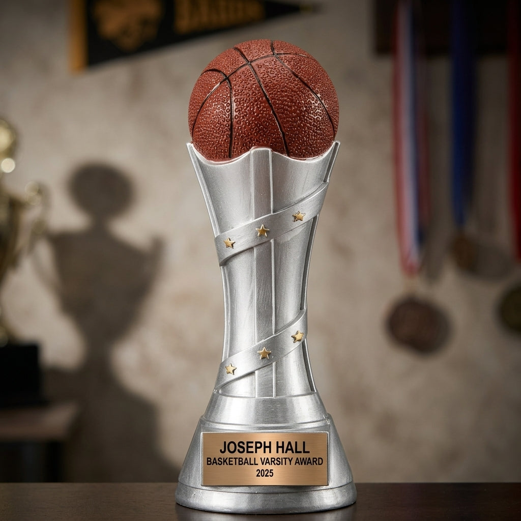 Basketball Trophy Award | Personalized | Custom Engraved | Basketball Gift | Team Award | Coach Gift | Basketball Tournament Award - View 3