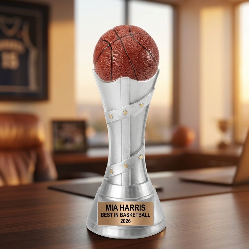 Basketball Trophy Award | Personalized | Custom Engraved | Basketball Gift | Team Award | Coach Gift | Basketball Tournament Award - View 5