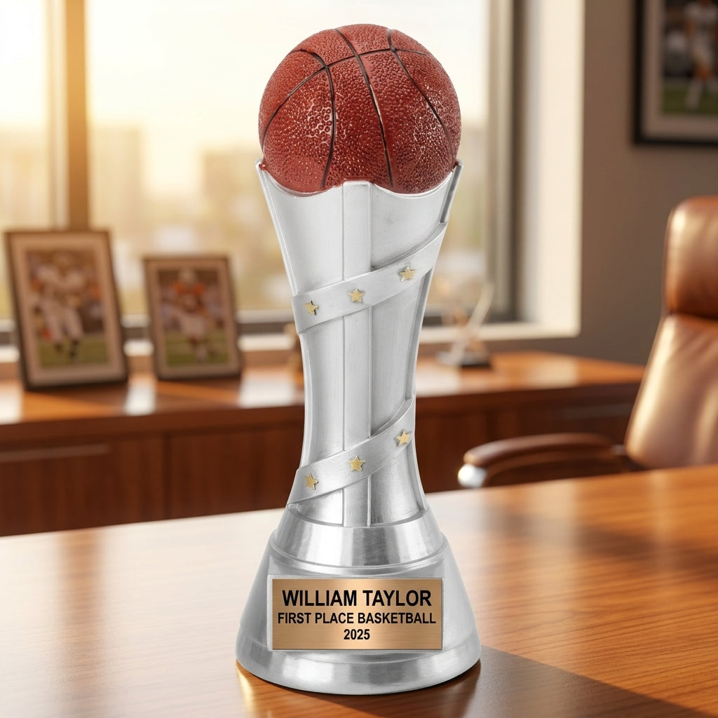 Basketball Award Trophy | Personalized Basketball Gift | Custom Engraved | Basketball Coach Gift | Basketball Team Award | End of Season - View 5