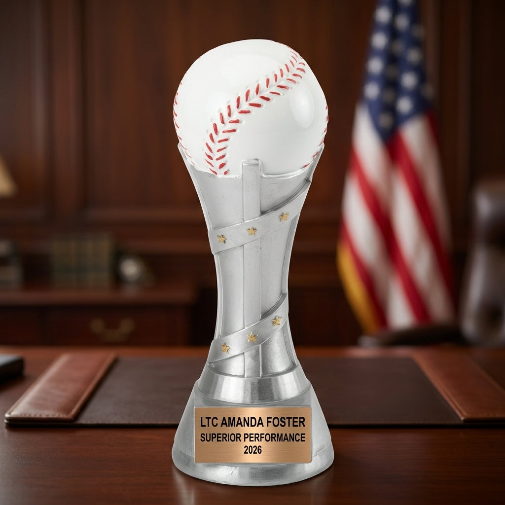 Baseball Award Trophy | Personalized | Custom Engraved | Baseball MVP | Team Award | Little League Trophy - View 1