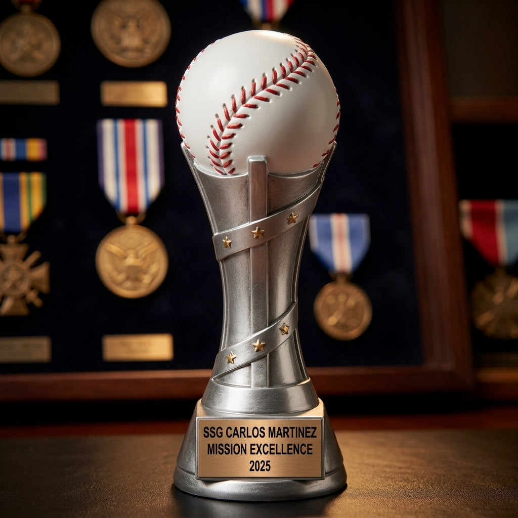 Baseball Award Trophy | Personalized | Custom Engraved | Baseball MVP | Team Award | Little League Trophy - View 4