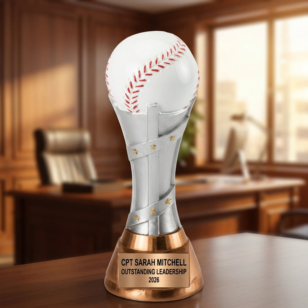 Baseball Award Trophy | Personalized | Custom Engraved | Baseball MVP | Team Award | Little League Trophy - View 5