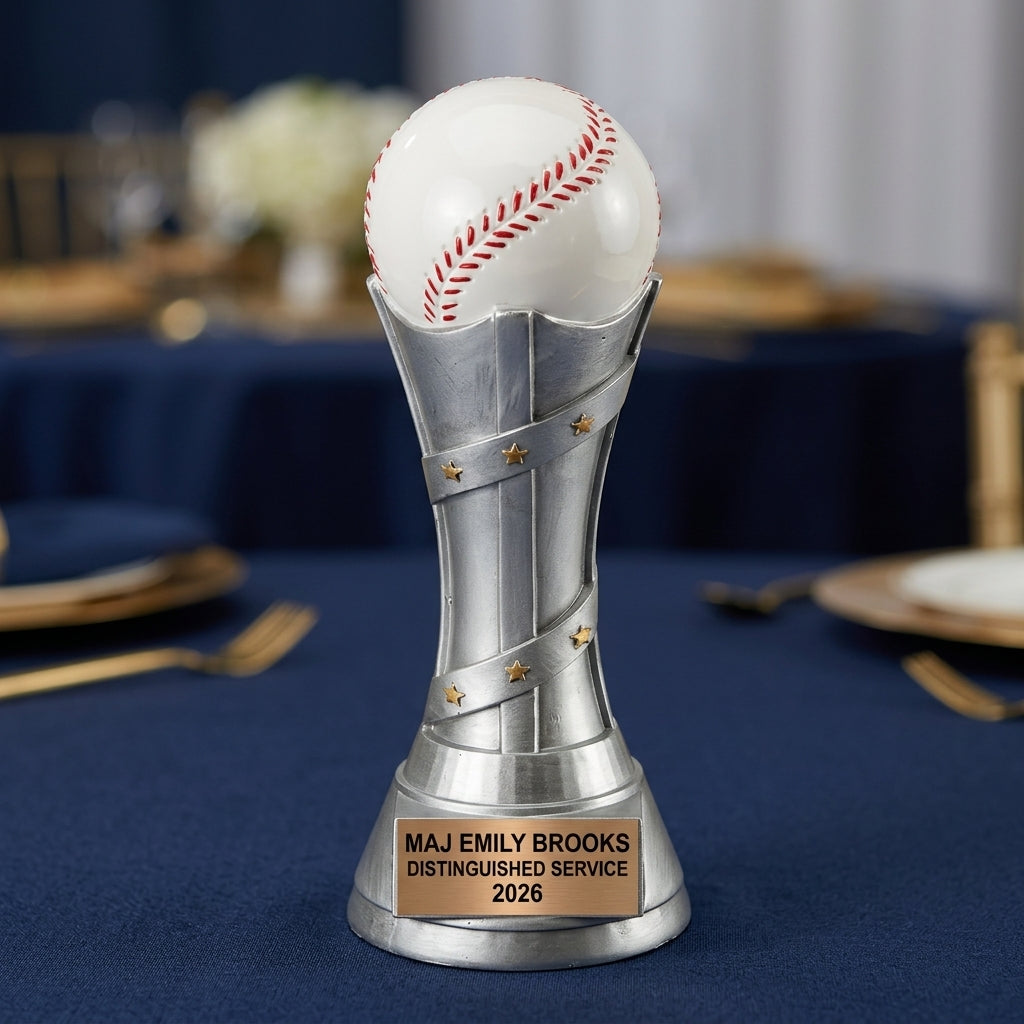 Baseball Trophy Award | Personalized | Custom Engraved | Baseball MVP Award | Team Gift | Baseball Gifts | Engraved Baseball Award - View 2