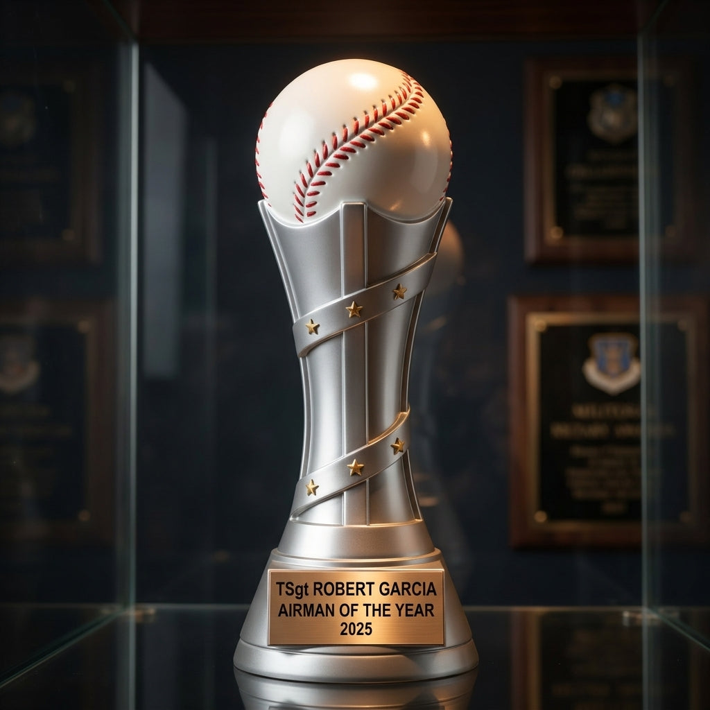 Baseball Trophy Award | Personalized | Custom Engraved | Baseball MVP Award | Team Gift | Baseball Gifts | Engraved Baseball Award - View 4