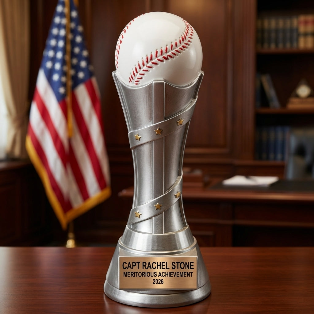 Baseball Award Trophy | Personalized Baseball Gift | Custom Engraved Baseball Trophy | Baseball MVP Award | Baseball Team Trophy - View 1