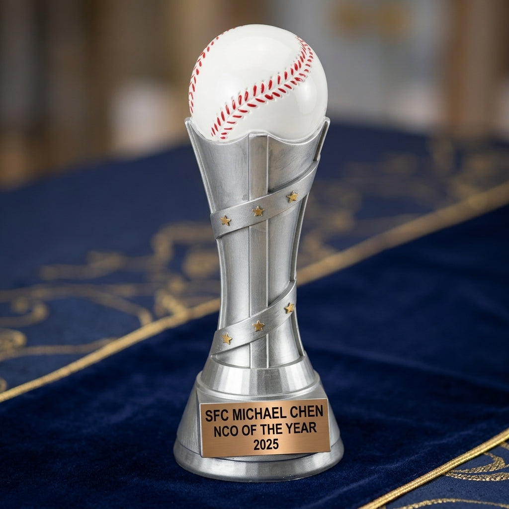 Baseball Award Trophy | Personalized Baseball Gift | Custom Engraved Baseball Trophy | Baseball MVP Award | Baseball Team Trophy - View 2