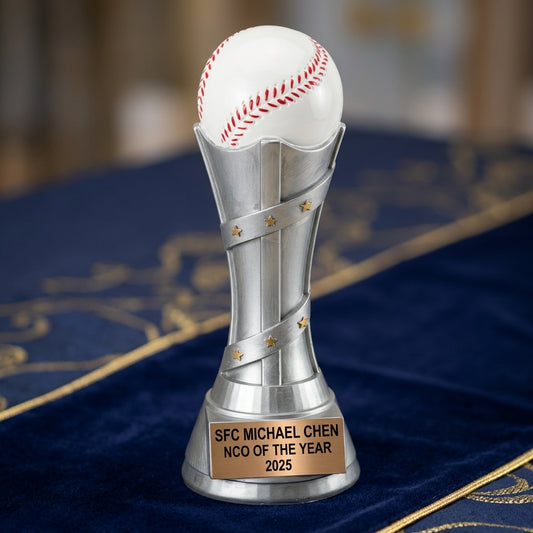 Baseball Award Trophy | Personalized Baseball Gift | Custom Engraved Baseball Trophy | Baseball MVP Award | Baseball Team Trophy - View 2