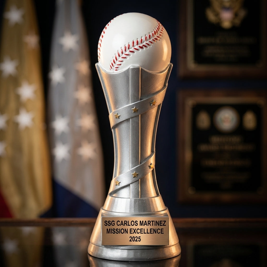 Baseball Award Trophy | Personalized Baseball Gift | Custom Engraved Baseball Trophy | Baseball MVP Award | Baseball Team Trophy - View 4