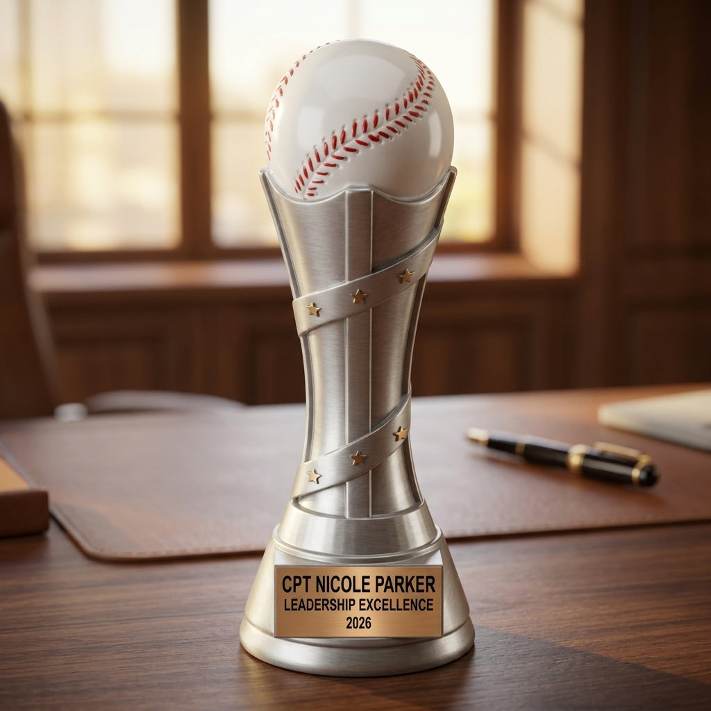 Baseball Award Trophy | Personalized Baseball Gift | Custom Engraved Baseball Trophy | Baseball MVP Award | Baseball Team Trophy - View 5