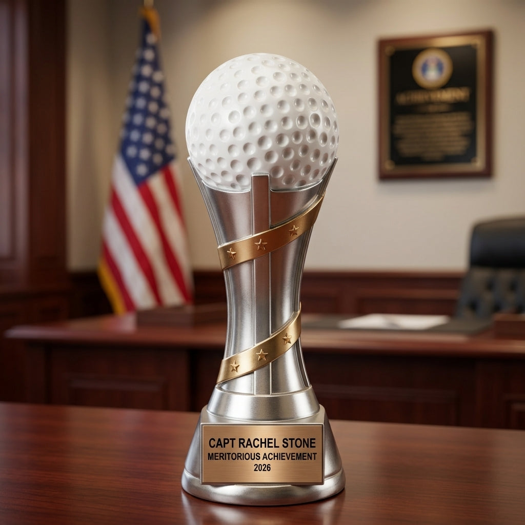 Golf Trophy Award | Personalized Golf Award | Custom Engraved | Golf Tournament Gift | Hole in One Trophy | Champion Award - View 1