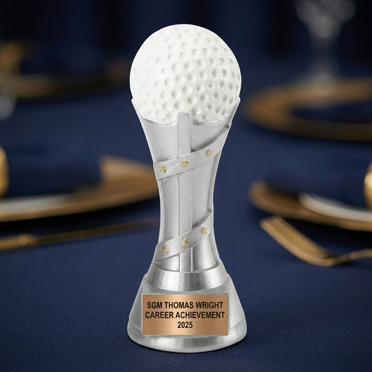 Golf Trophy Award | Personalized Golf Award | Custom Engraved | Golf Tournament Gift | Hole in One Trophy | Champion Award - View 2