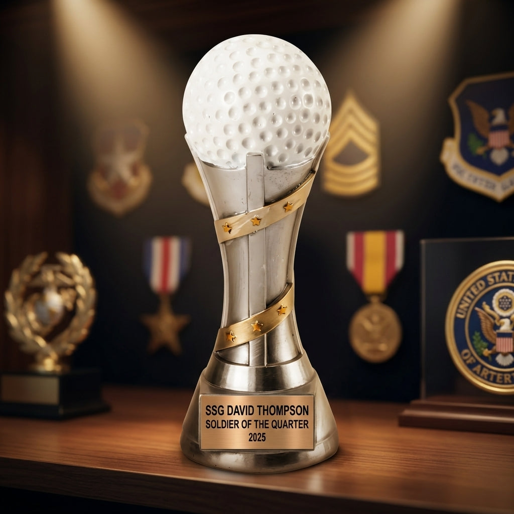 Golf Trophy Award | Personalized Golf Award | Custom Engraved | Golf Tournament Gift | Hole in One Trophy | Champion Award - View 4