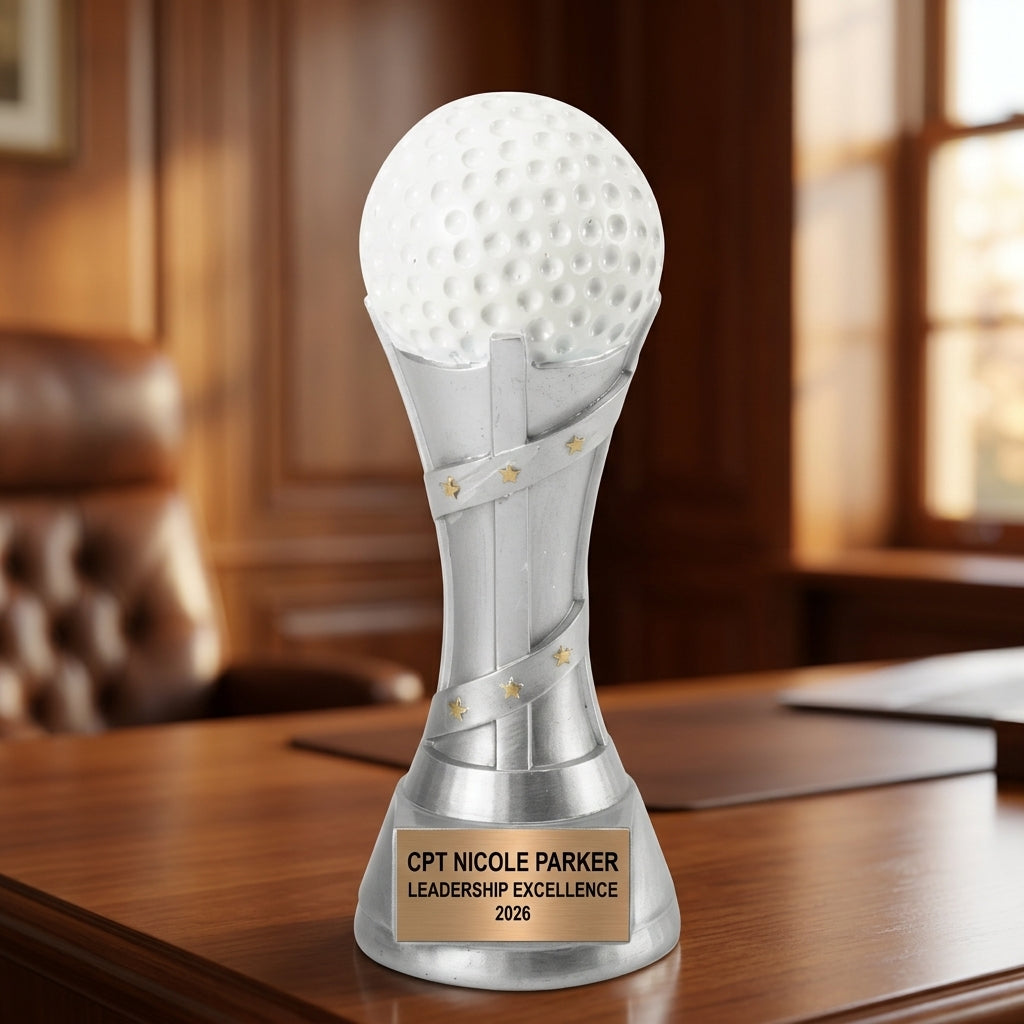Golf Trophy Award | Personalized Golf Award | Custom Engraved | Golf Tournament Gift | Hole in One Trophy | Champion Award - View 5