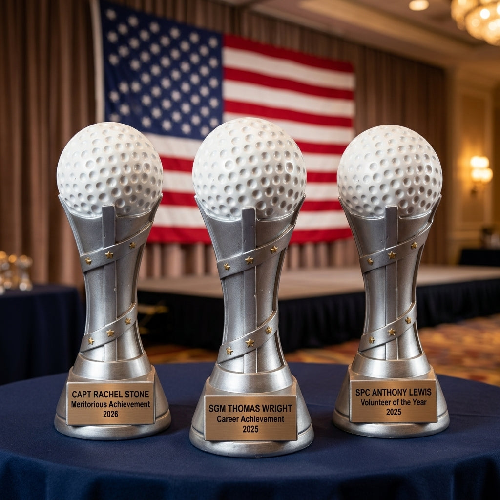 Golf Trophy Award | Personalized Golf Award | Custom Engraved | Golf Tournament Gift | Hole in One Trophy | Champion Award - View 6