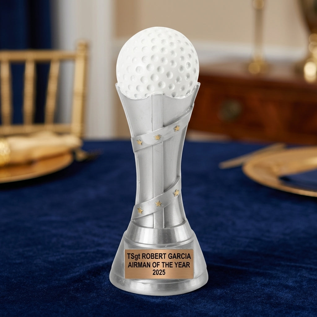 Golf Award Trophy | Personalized | Custom Engraved | Champion | Tournament Gift | Hole in One | Golf Gift | Engraved Trophy - View 2