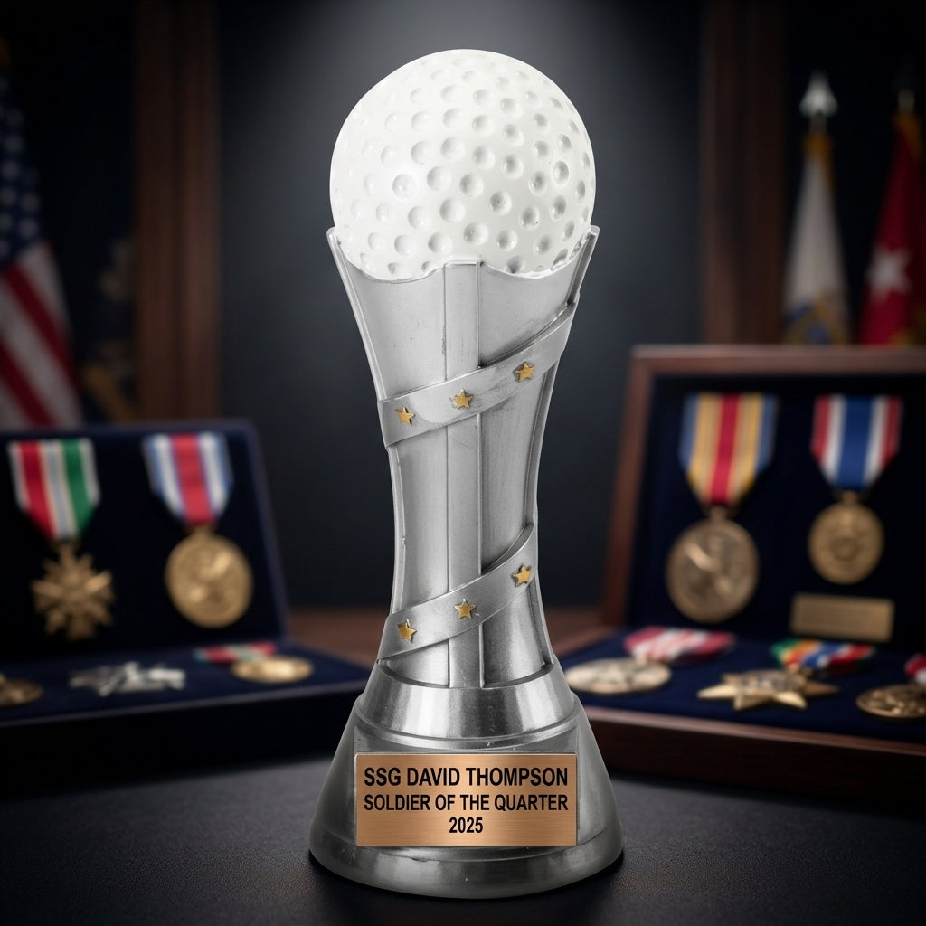 Golf Award Trophy | Personalized | Custom Engraved | Champion | Tournament Gift | Hole in One | Golf Gift | Engraved Trophy - View 4